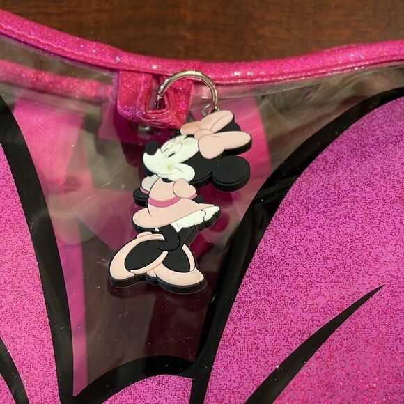 Minnie Mouse clear plastic pink bow mini back pack swim Dance bag Disney Store - Picture 6 of 8